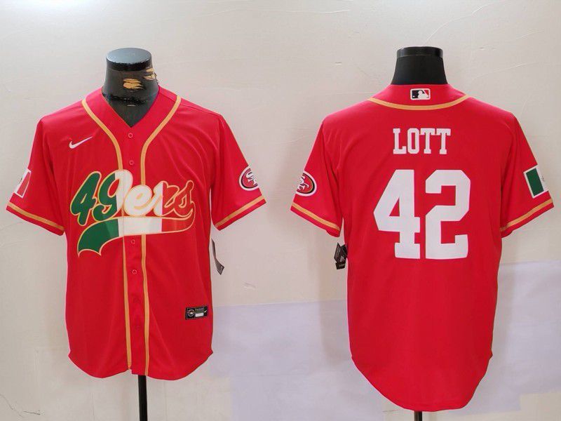 Men San Francisco 49ers #42 Lott Red Second generation Mexican Joint Name 2024 Nike Limited NFL Jersey style 1->san francisco 49ers->NFL Jersey
